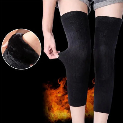 2pcs Cashmere Leg Warmer Thick Warm Wool Kneepad for Women Men Old People ( Without Strape )