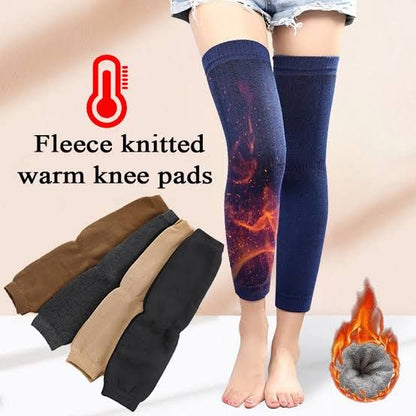 2pcs Cashmere Leg Warmer Thick Warm Wool Kneepad for Women Men Old People ( Without Strape )